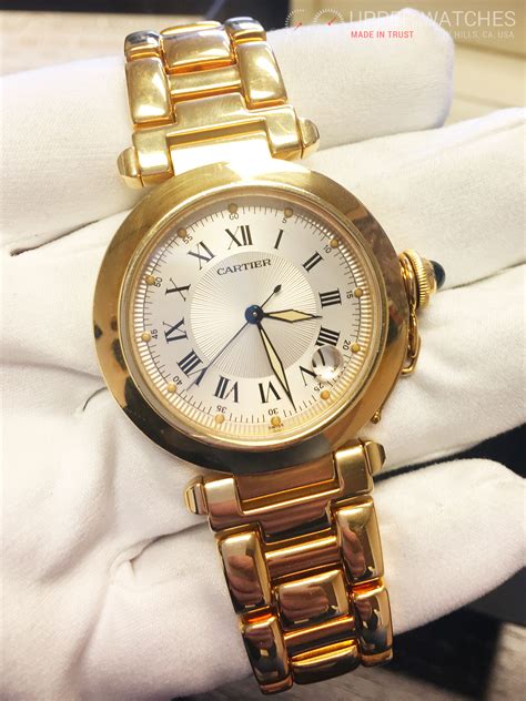 cartier gold watch ladies|cartier gold watch price.